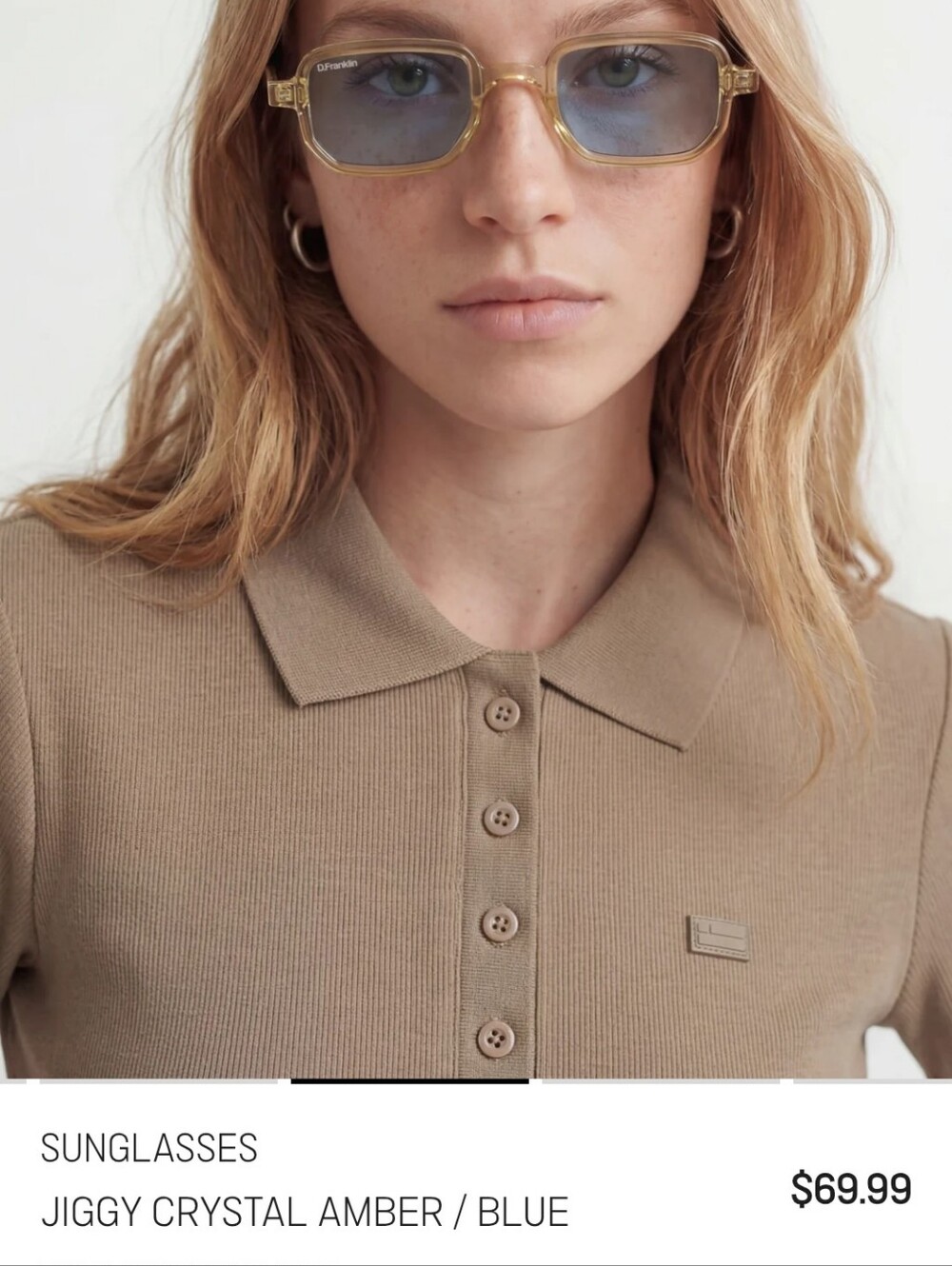 SUNGLASSES Jiggy Crystal Amber / Blue D. Franklin - Picture 4 of 8